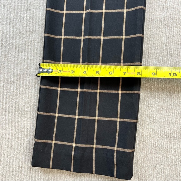 Worthington Modern Fit Plaid Dress Suit Pants Black And Tan Women’s Size 10 - Picture 8 of 9